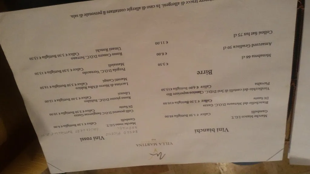 Menu_Villa Martina Degustazione Rurale - B&B_Fermignano_image_2