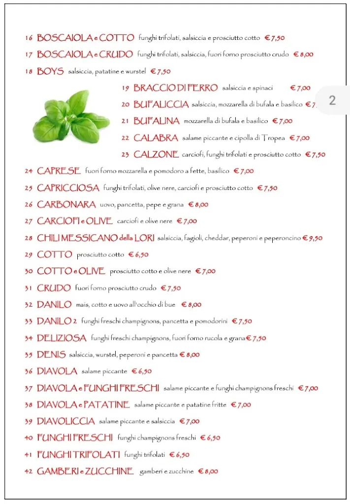 Menu_Pizzeria PETER PAN_Fermignano_image_2