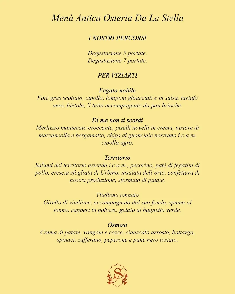 Menu_Ristorante Antica Osteria Da La Stella_Fermignano_image_1