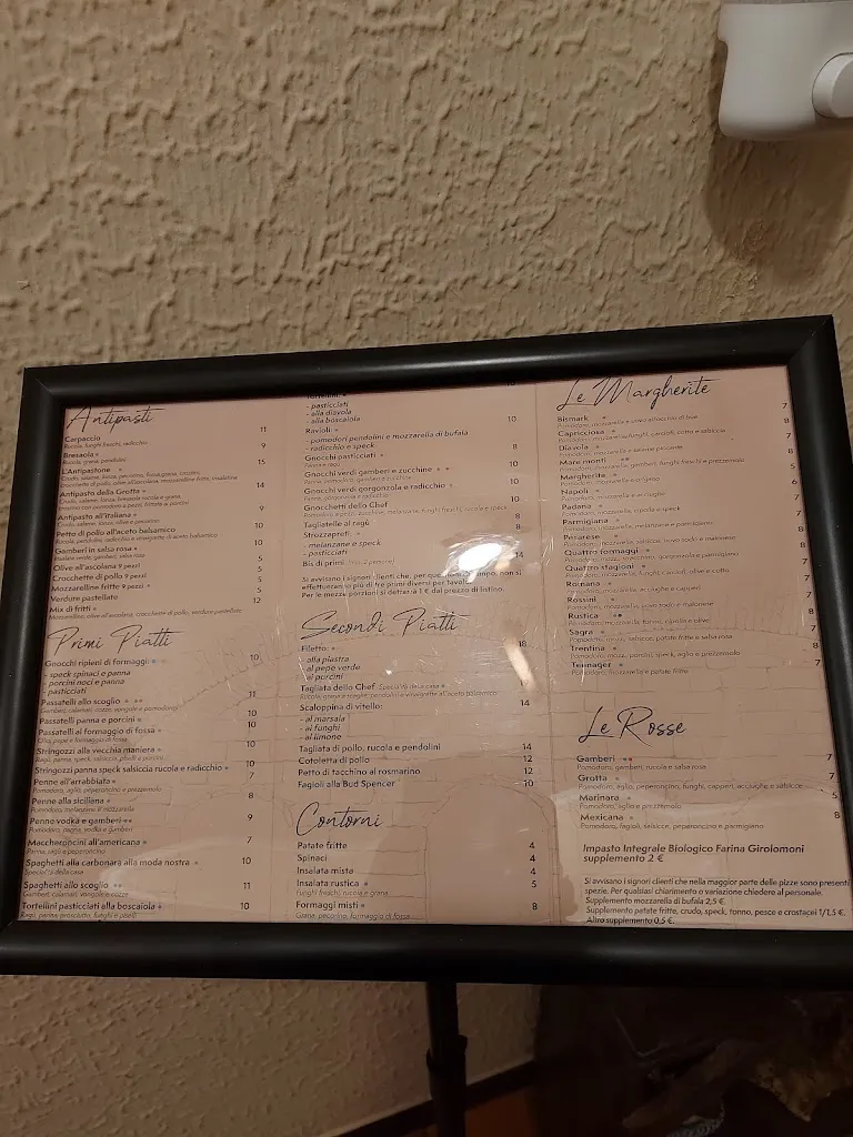 Menu_Ristorante Pizzeria la Grotta Fossombrone_Fossombrone_image_1