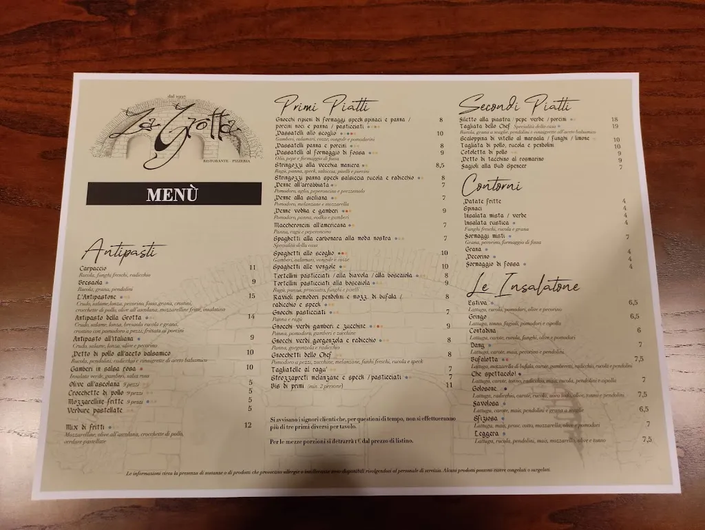 Menu_Ristorante Pizzeria la Grotta Fossombrone_Fossombrone_image_3