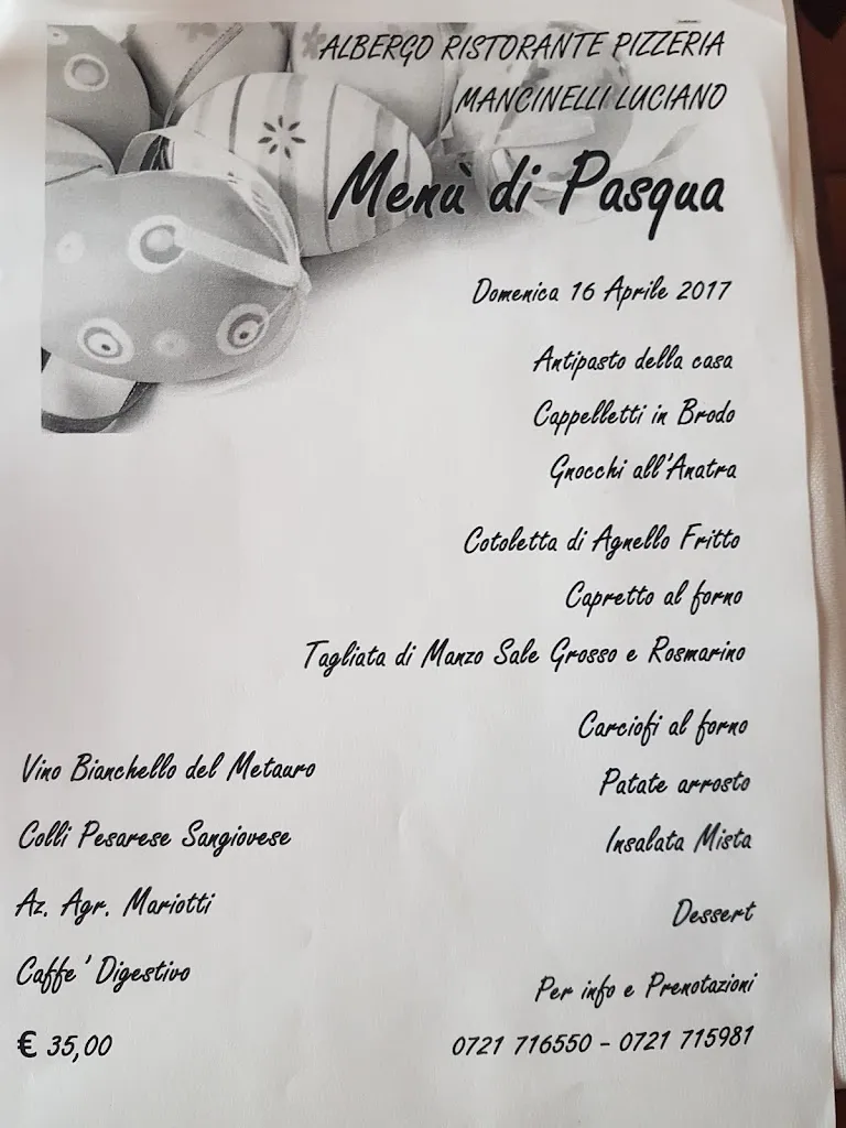 Menu_Hotel Ristorante Pizzeria Mancinelli_Fossombrone_image_1