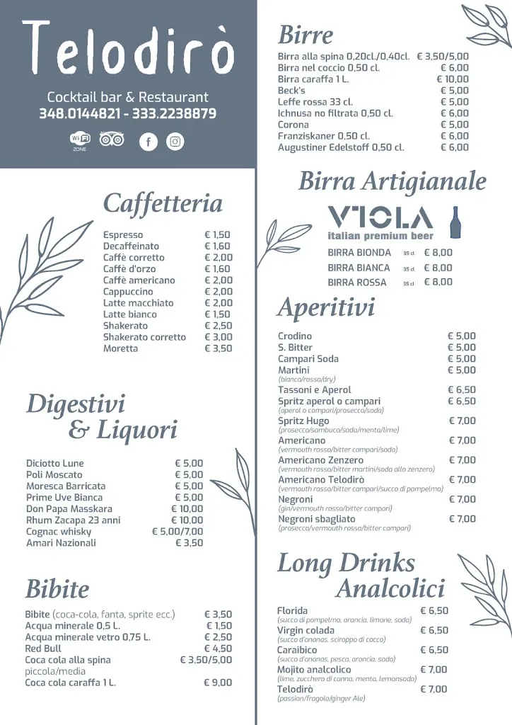 Menu_Telodirò Cocktail bar & Restaurant_Gabicce Mare_image_2