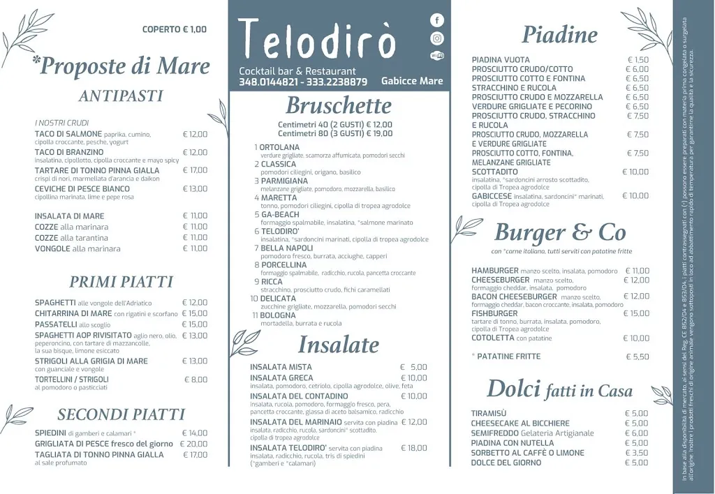 Menu_Telodirò Cocktail bar & Restaurant_Gabicce Mare_image_3