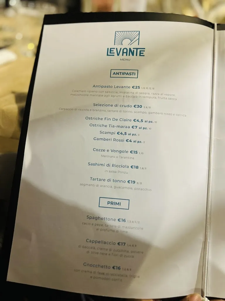 Menu_Levante - Ristorante & Fish Bar_Gabicce Mare_image_4