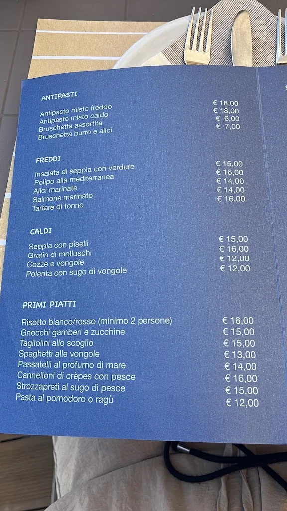 Menü_Osteria del pesce povero_Gabicce Mare_Bild_1
