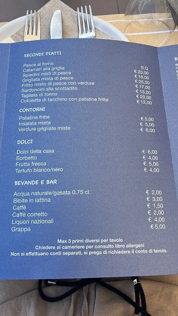 Menü_Osteria del pesce povero_Gabicce Mare_Bild_2
