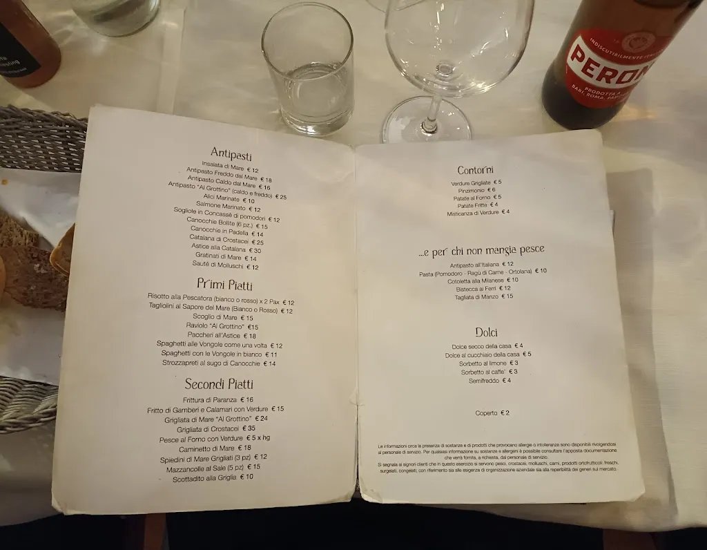 Menu_Al Grottino - Ristorante_Gabicce Mare_image_1