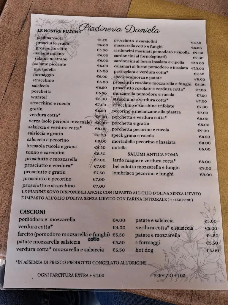 Menu_Piadineria Daniela_Gabicce Mare_image_3