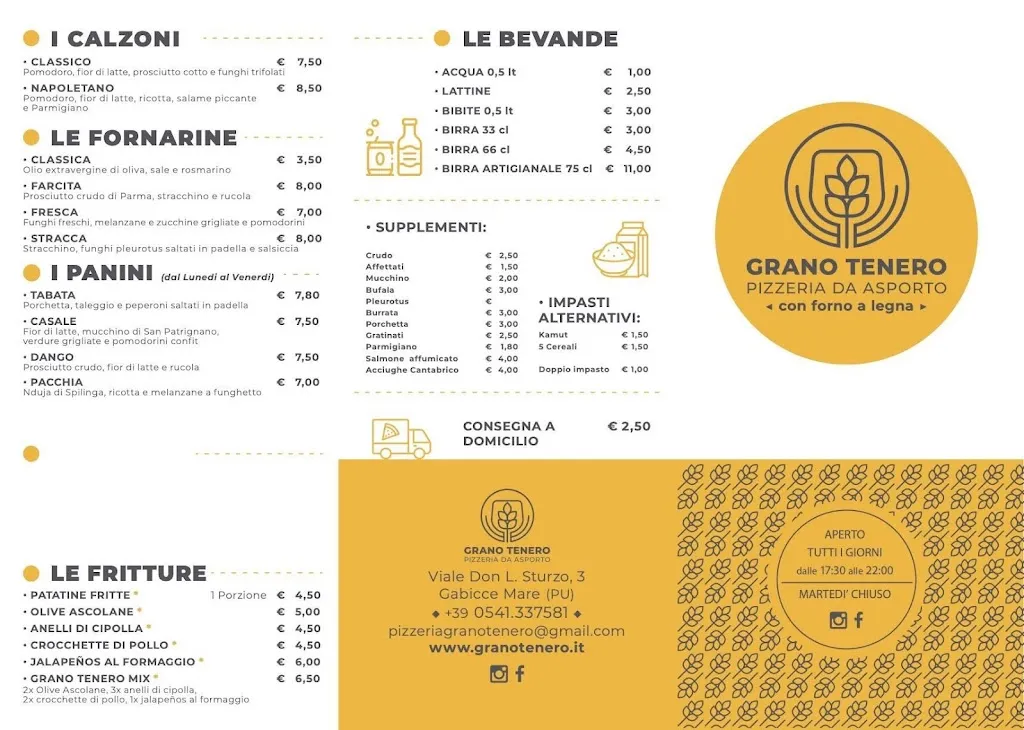 Menu_Pizzeria Grano Tenero ®_Gabicce Mare_image_1