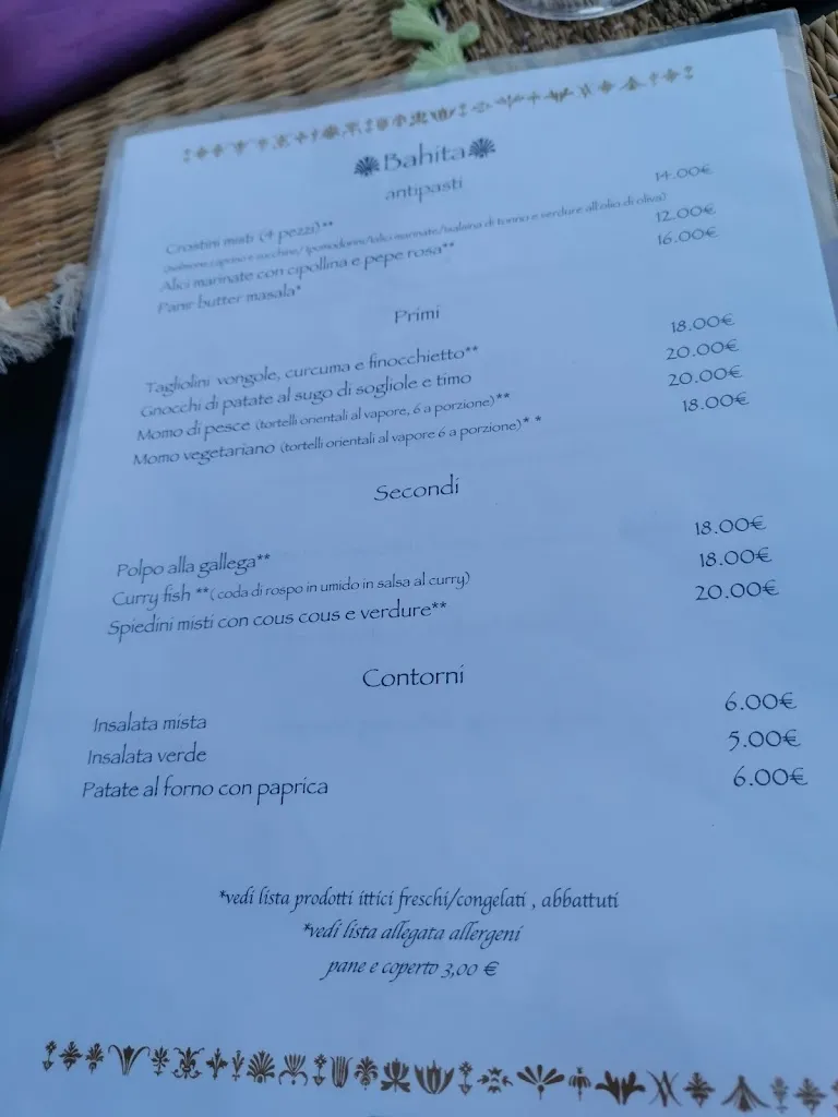 Menu_Betty's Bed and Breakfast - Bar Bahita Ristorante_Gabicce Mare_image_2