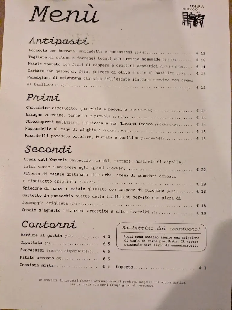 Menu_Osteria Del Poggio di Verdini Tommaso_Le Grazie di Ancona_image_1
