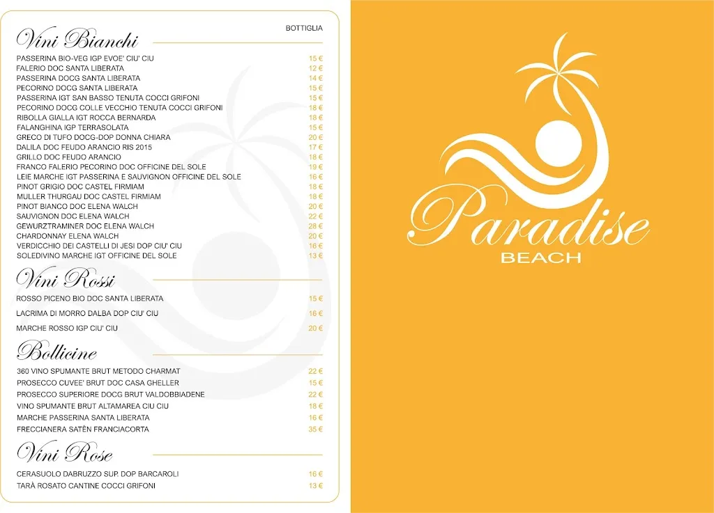 Menu_Paradise Beach_Lido di Fermo_image_1