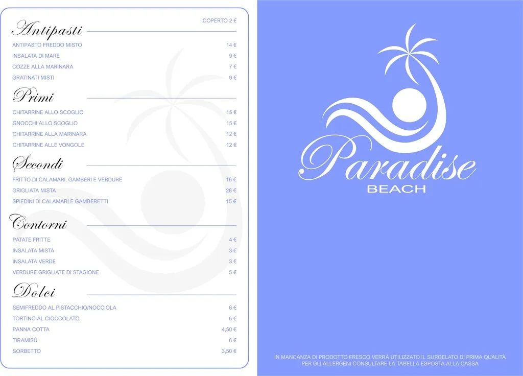 Menu_Paradise Beach_Lido di Fermo_image_3