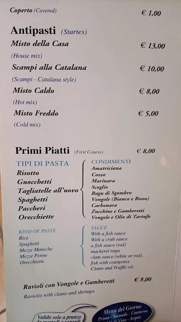 Menu_Restaurant Fisherman's_Lido di Fermo_image_2