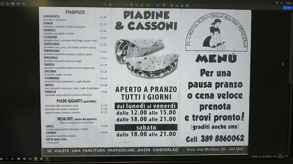 Menu_Il Chioschino Della Buona Piadina_Jesi_image_2