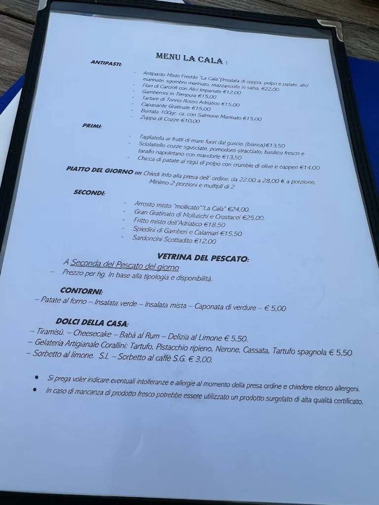 Menu_La Cala Ristorante Bar_Marina di Montemarciano_image_1