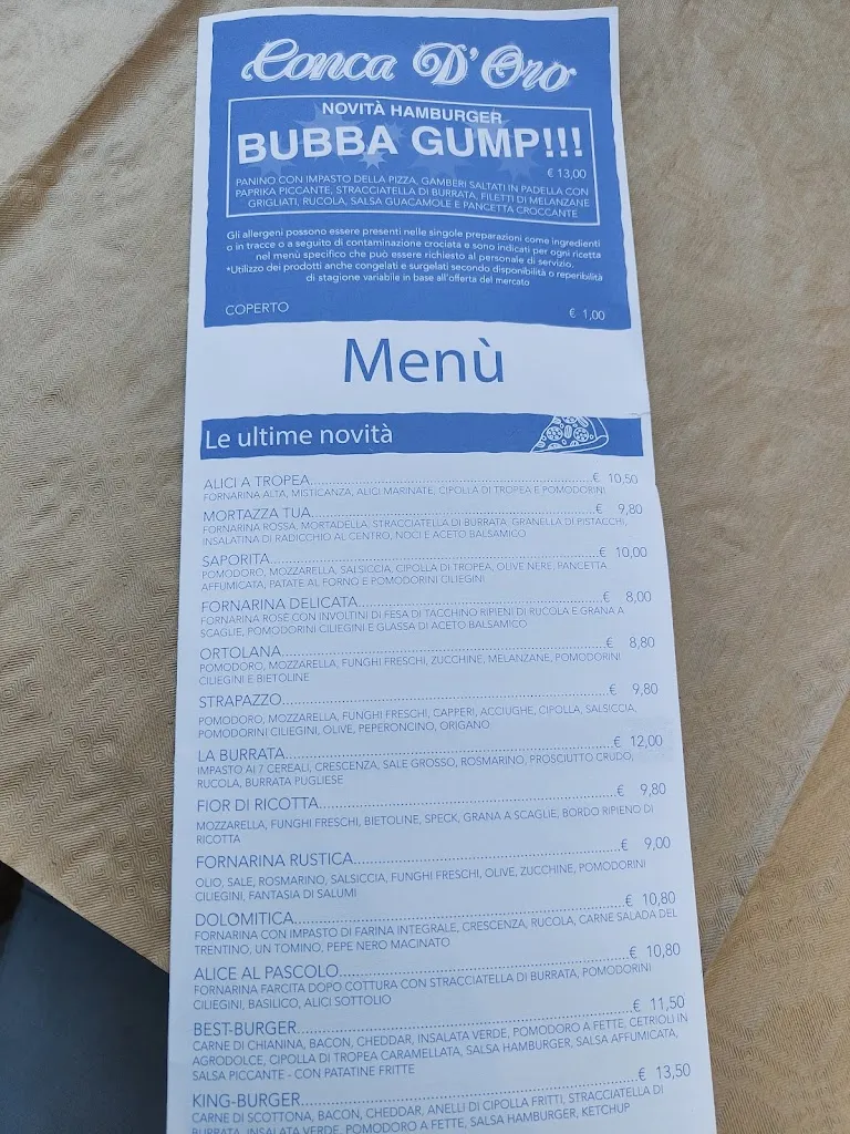 Menu_Ristorante Pizzeria Conca D'Oro_Mercatino Conca_immagine_1