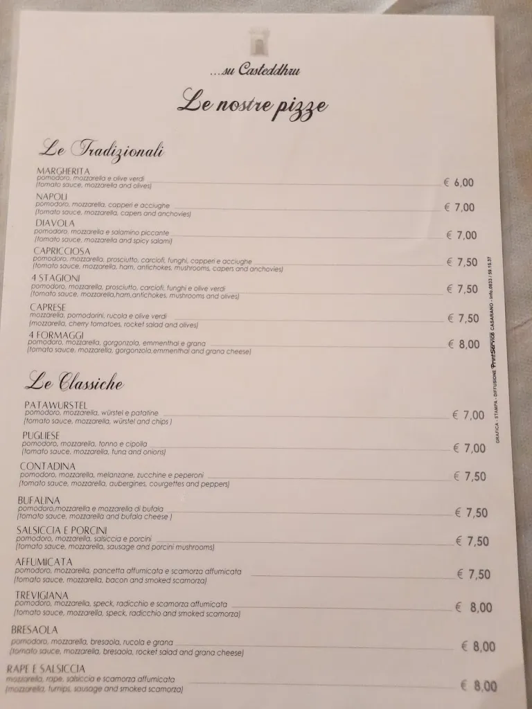 Menu_Trattoria Su Casteddhru | Cucina delle tradizioni_Casarano_immagine_4