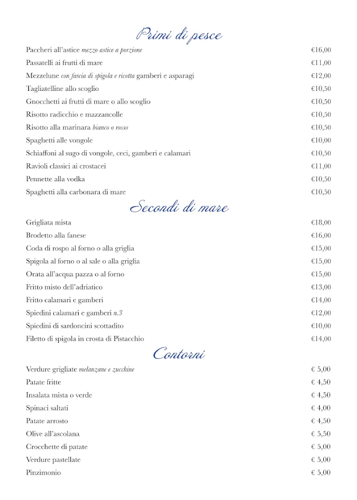 Menu_Ristorante Hotel 