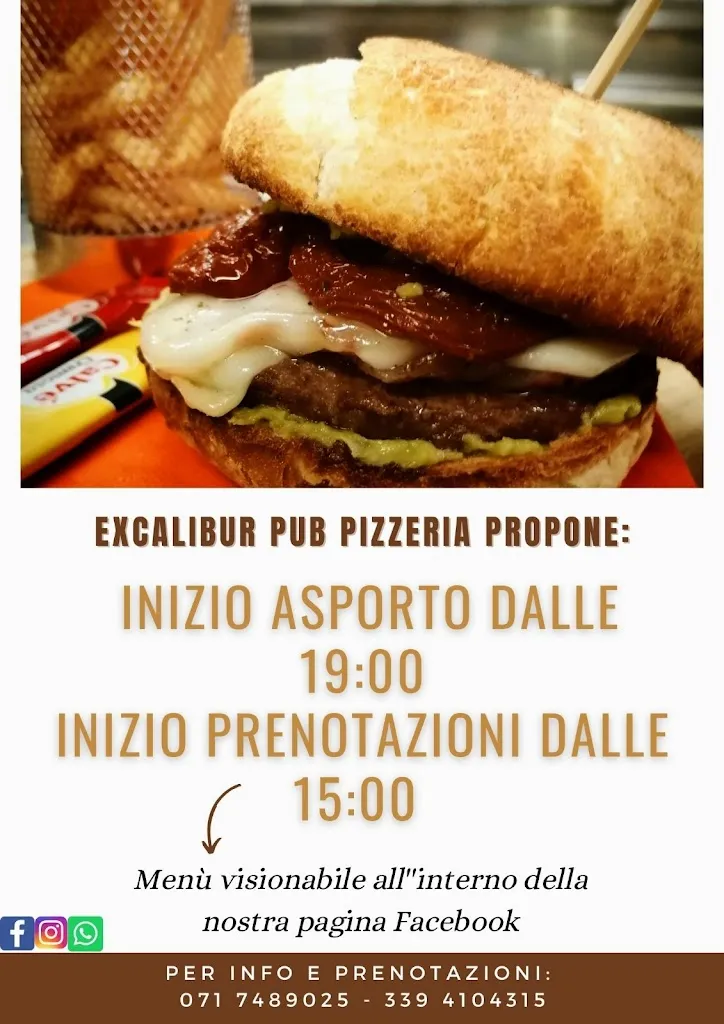 Menu_Excalibur Pub Pizzeria_Monte San Vito_image_1