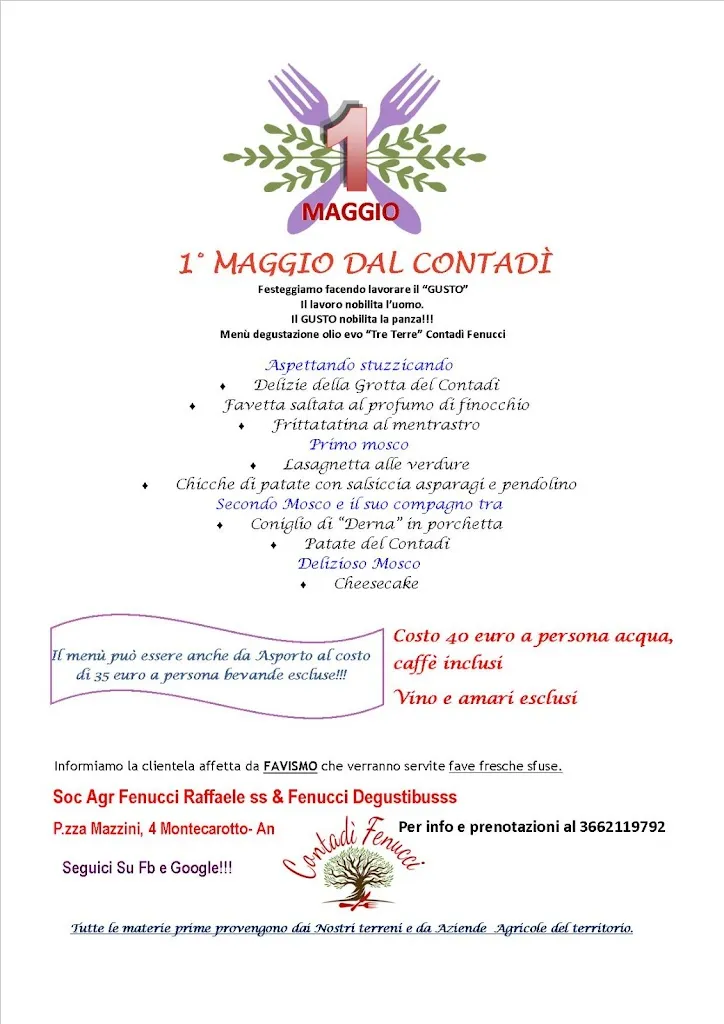 Menu_Società Agricola Fenucci Raffaele Ristorante Agricolo_Montecarotto_image_1