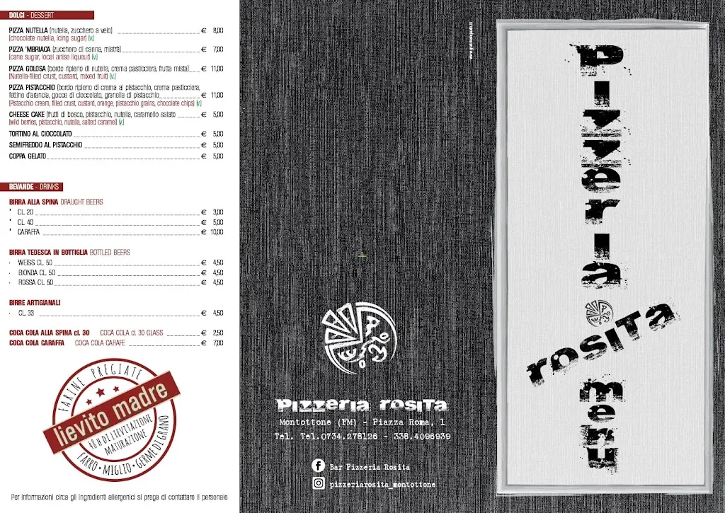 Menu_Bar Rosita pizzeria Di Venturini Giacomo_Montottone_image_2