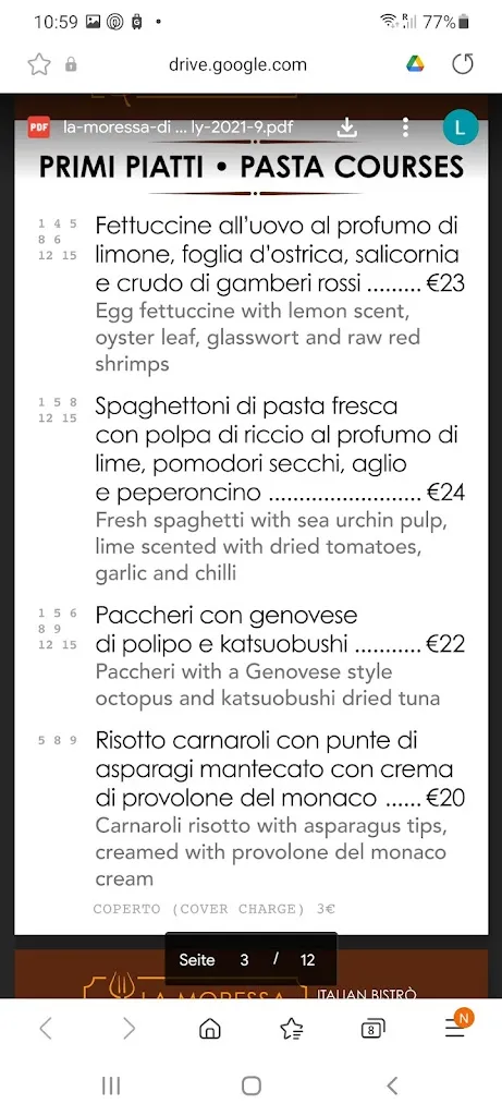 Menu_La Moressa italian bistro_Palmiano_image_3