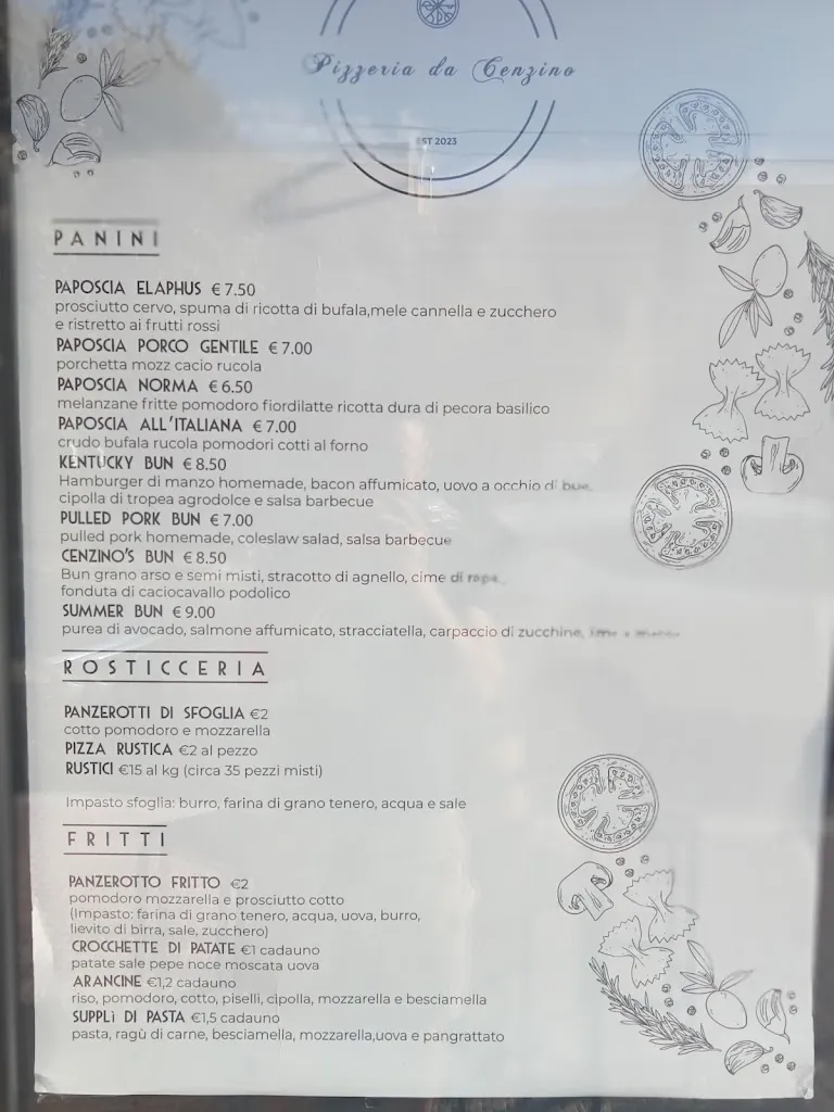 Menu_Da Cenzino_Castelluccio dei Sauri_immagine_2