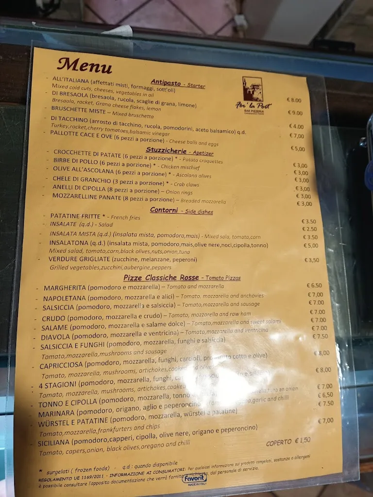 Menu_Bar Pizzeria Fòr’ La Port’_Caramanico Terme_image_1