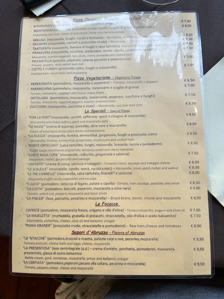 Menu_Bar Pizzeria Fòr’ La Port’_Caramanico Terme_image_2