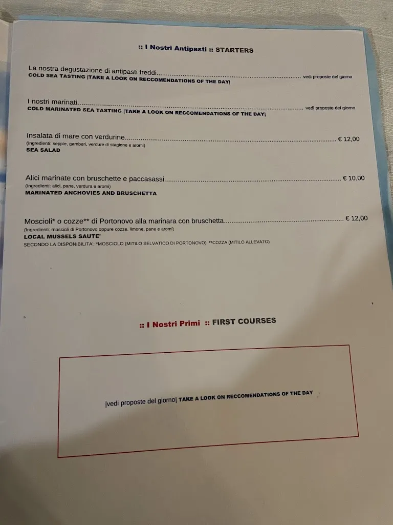 Menu_Ristorante La Paranza_Numana_immagine_2