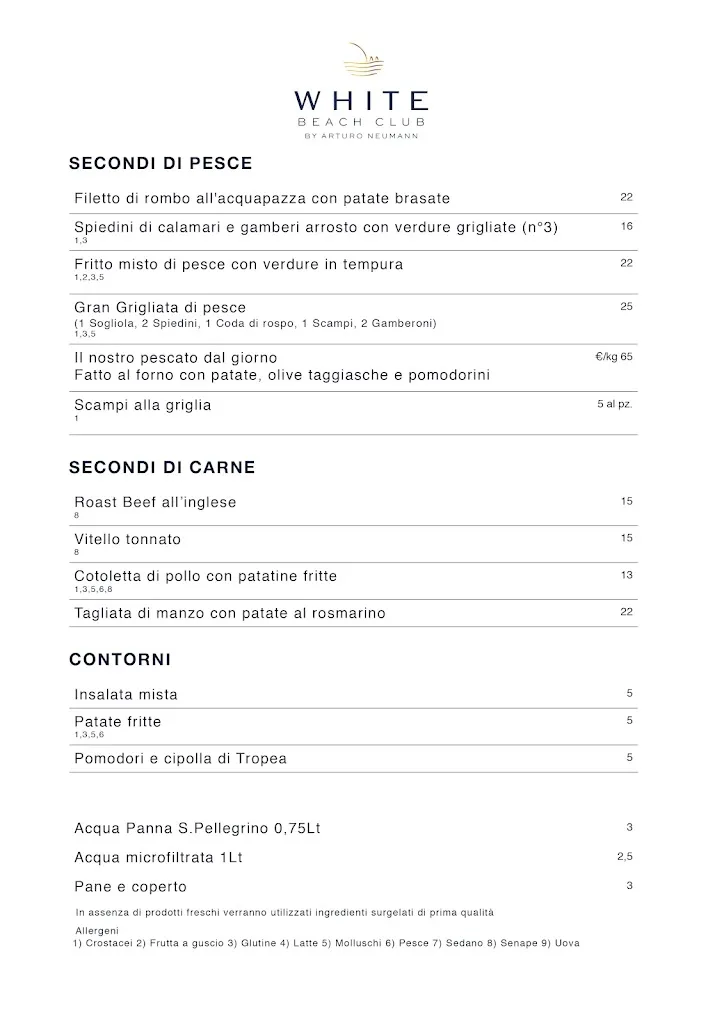 White Beach Club by Arturo Neumann_Numana_menu_image_1