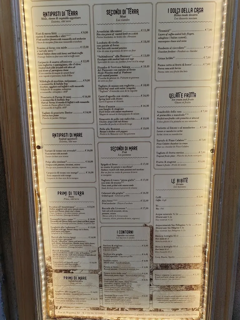 Menu_Trattoria Al Gran Sasso - dal 1965_Pie' del Sasso_immagine_1