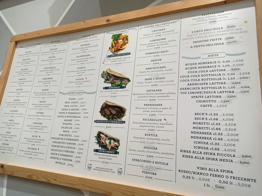 Menu_L'isola dei Sapori Pesaro - Piadine ben farcite e primi piatti_Pesaro_image_2