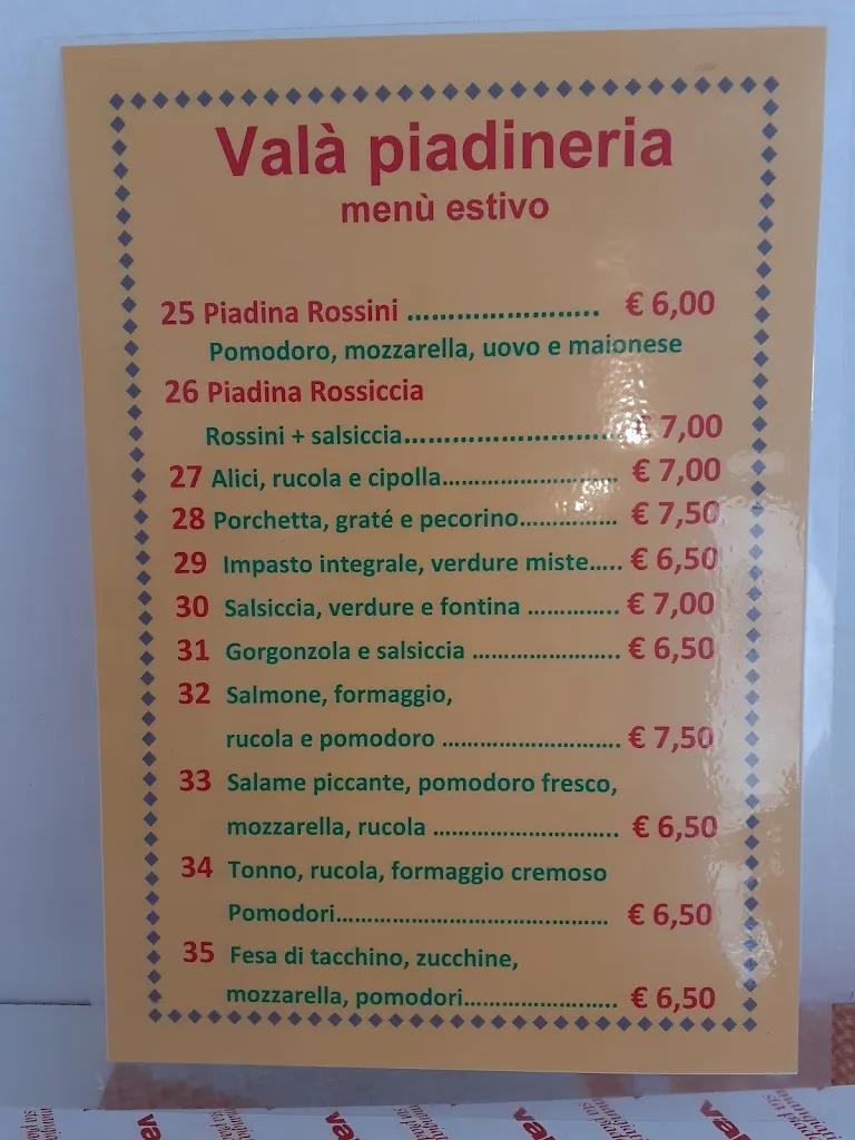 Menu_Valá Piadineria Pesaro_Pesaro_immagine_4