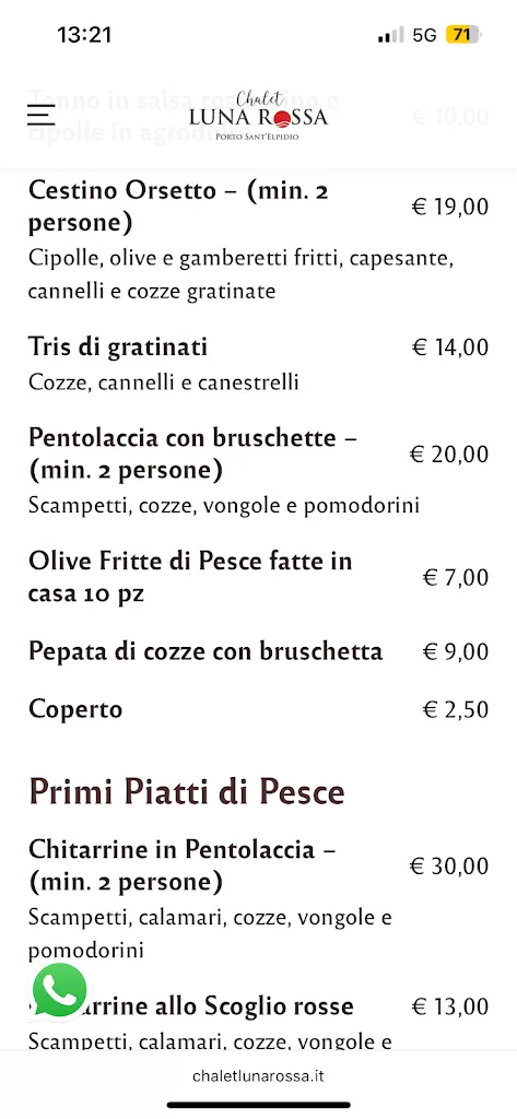 Menu_Chalet Luna Rossa_Porto Sant'Elpidio_image_1