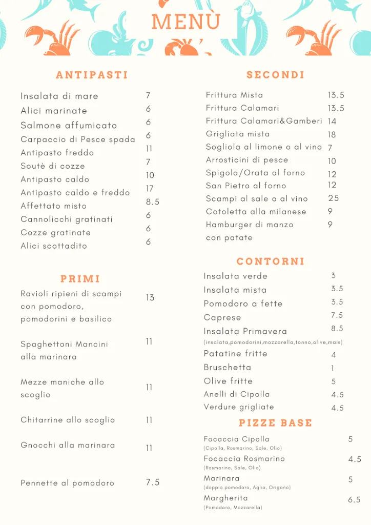 Menu_La Playa de Cococciò_Porto Sant'Elpidio_image_1