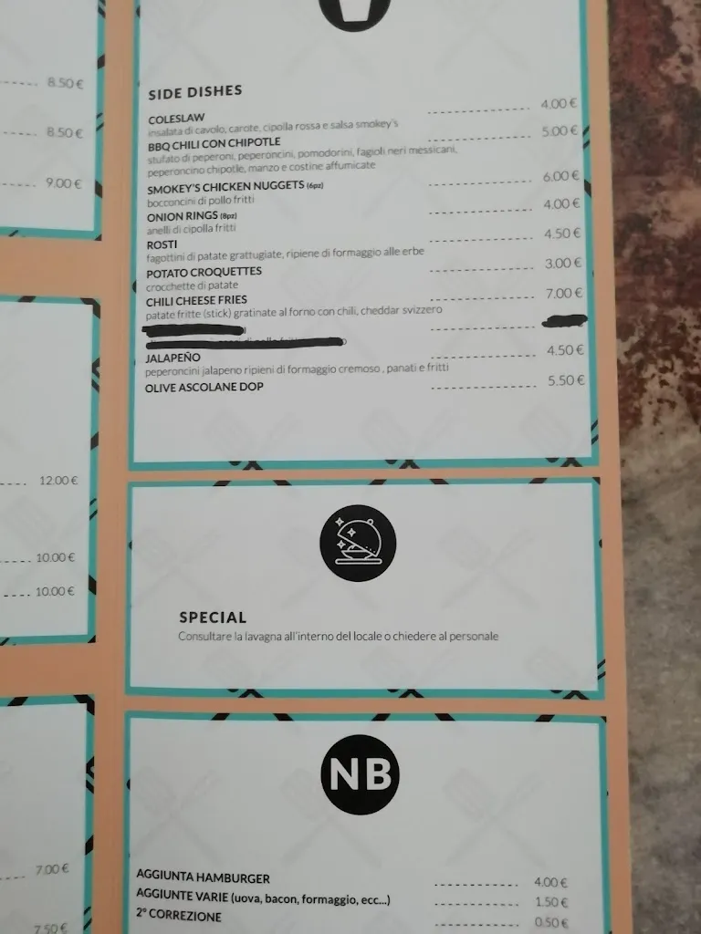 Menu_Smokey's_Porto Sant'Elpidio_image_3