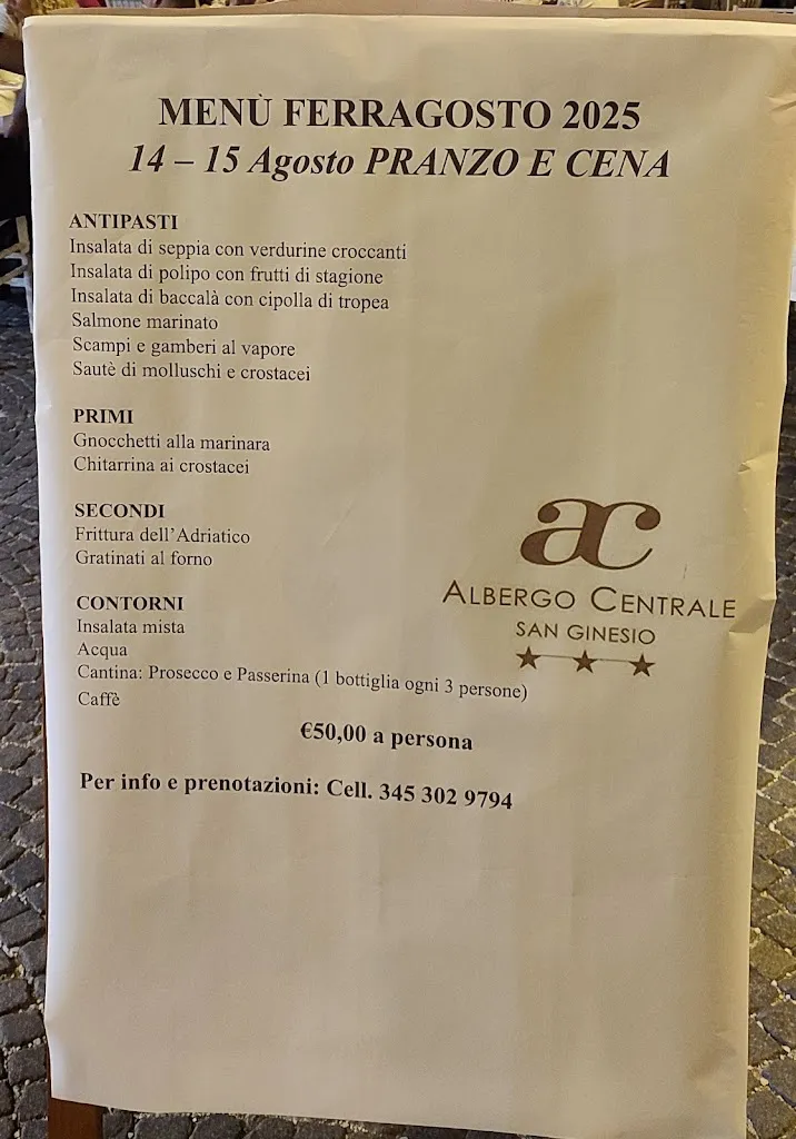 Menu_Ristorante Albergo Centrale San Ginesio - Nuova Gestione 2025_San Ginesio_image_1