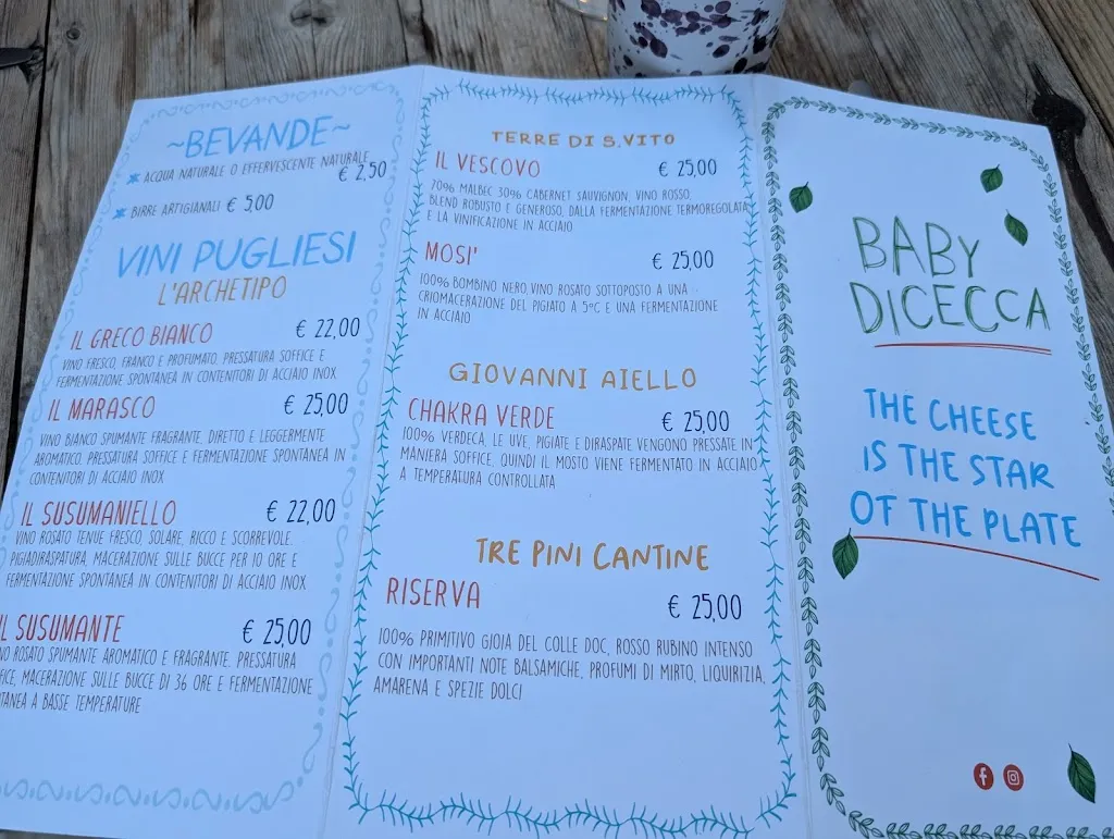 Menu_Baby Dicecca_Cassano delle Murge_image_1