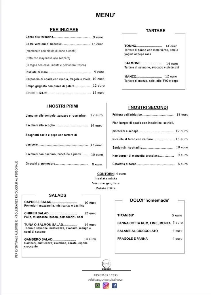 Menu_Beach Gallery - Porto Recanati_Porto Recanati_image_4
