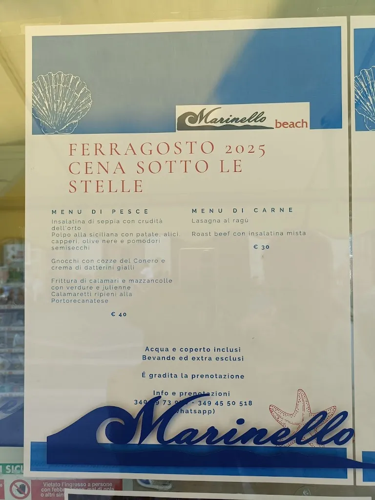 Menu_Balneare Marinello Beach_Porto Recanati_image_1