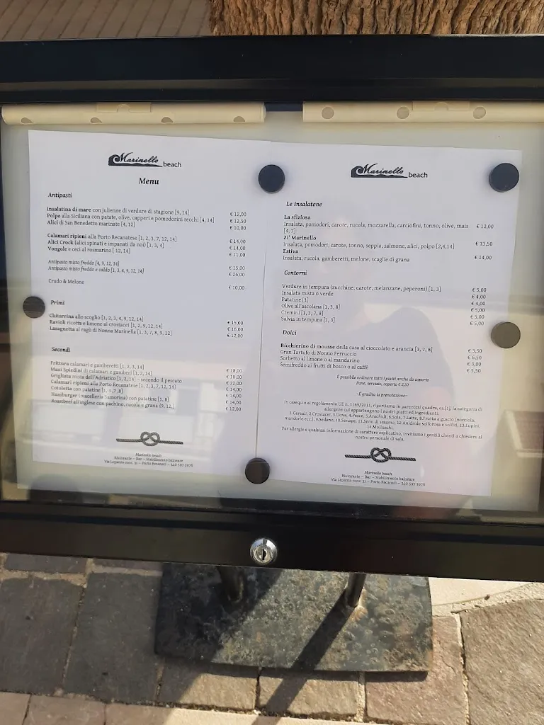 Menu_Balneare Marinello Beach_Porto Recanati_image_2