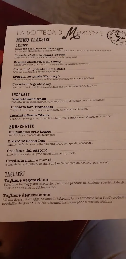 Menu_La Bottega di Memory's_Sassoferrato_image_2