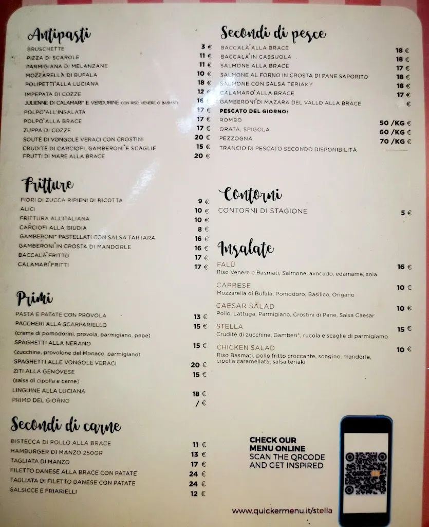 Menu_Ristorante e Pizzeria Stella_Stella_image_1
