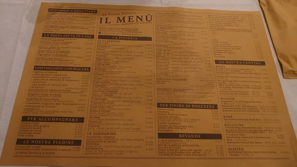Menu_La Buona Fattoria Ristorante Pizzeria_Tavoleto_image_1