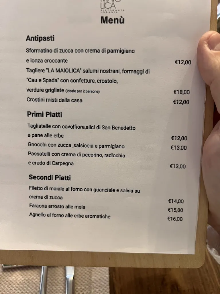 Menu_LA MAIOLICA RISTORANTE_Urbania_immagine_1