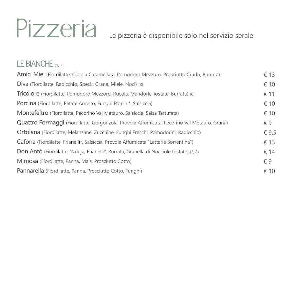Menu_Amici Miei Ristorante Pizzeria_Urbino_image_4