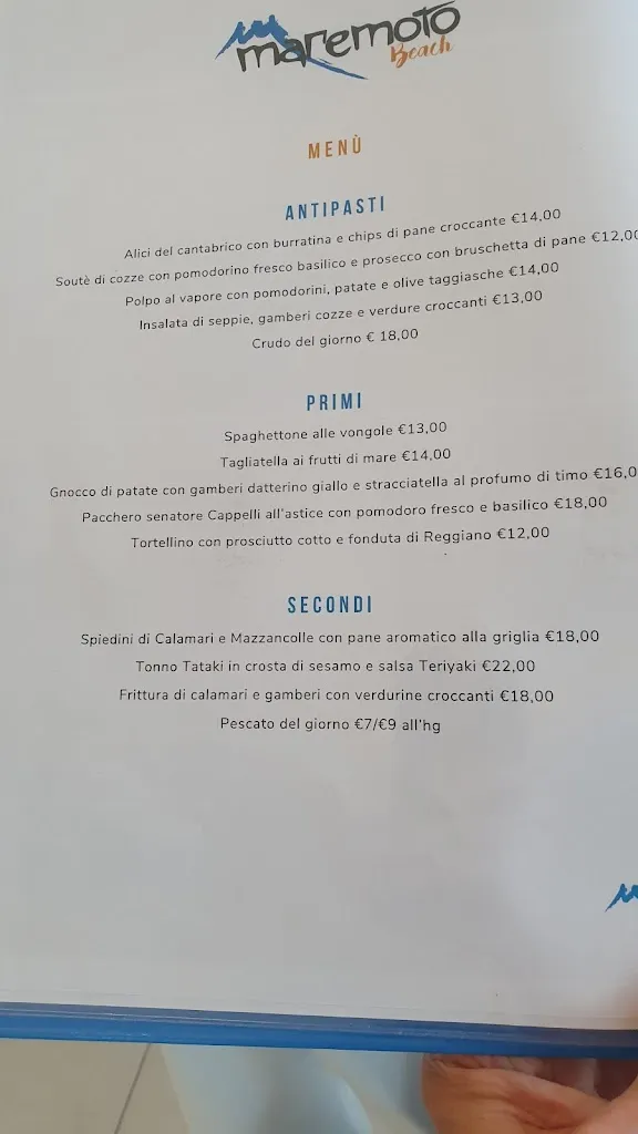 Menu_Maremoto Beach Restaurant_Senigallia_image_2